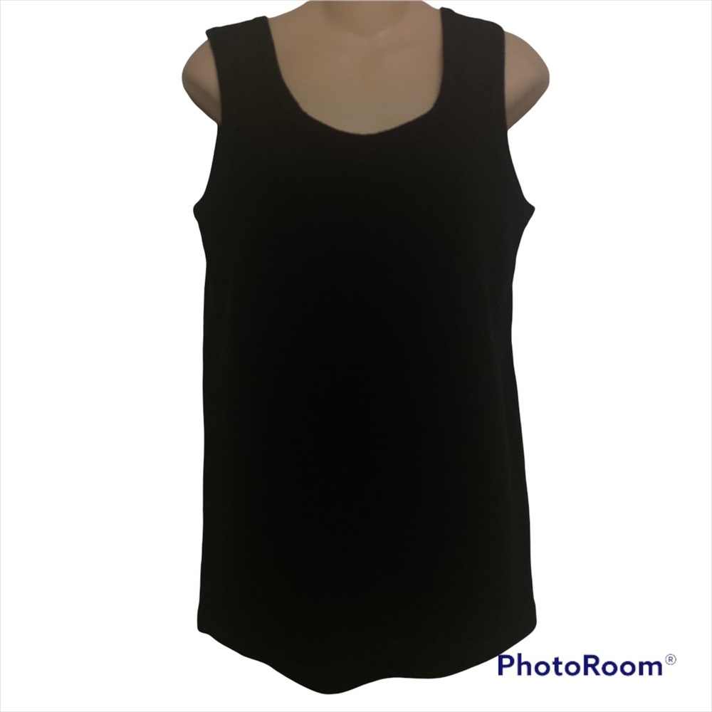 Steve Fabrikant black‎ wool sweater knit tank top size small